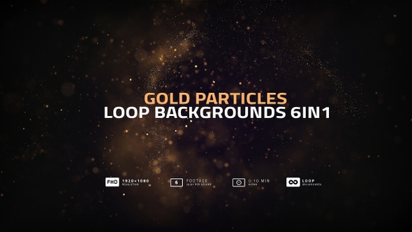 Golden Particles Loop Backgrounds 6in1