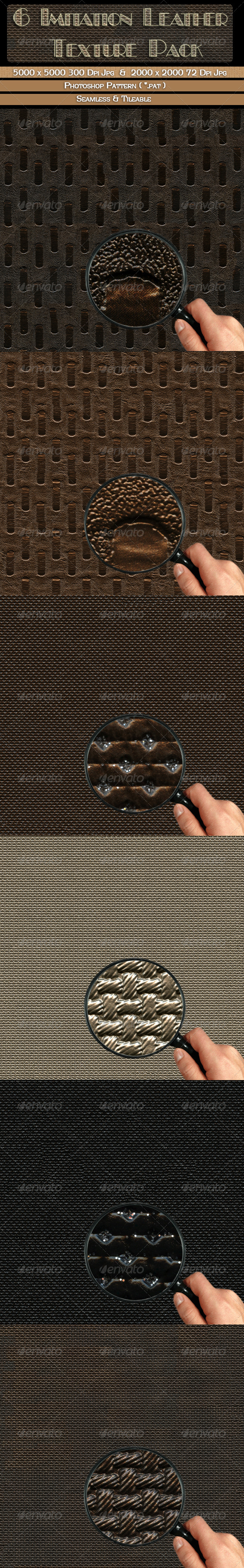 6 Imitation Leather Texture Pack - Fabric Textures