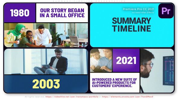Summary Timeline Presentation Premiere Pro template preview
