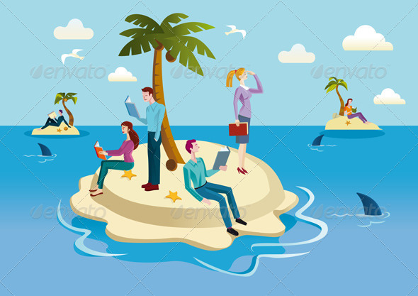 Books Island - Seasons/Holidays Conceptual