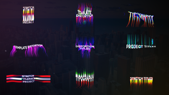 Distortion Titles Titles template preview