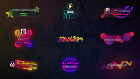 Abstract Glass Lower Thirds Elements template preview