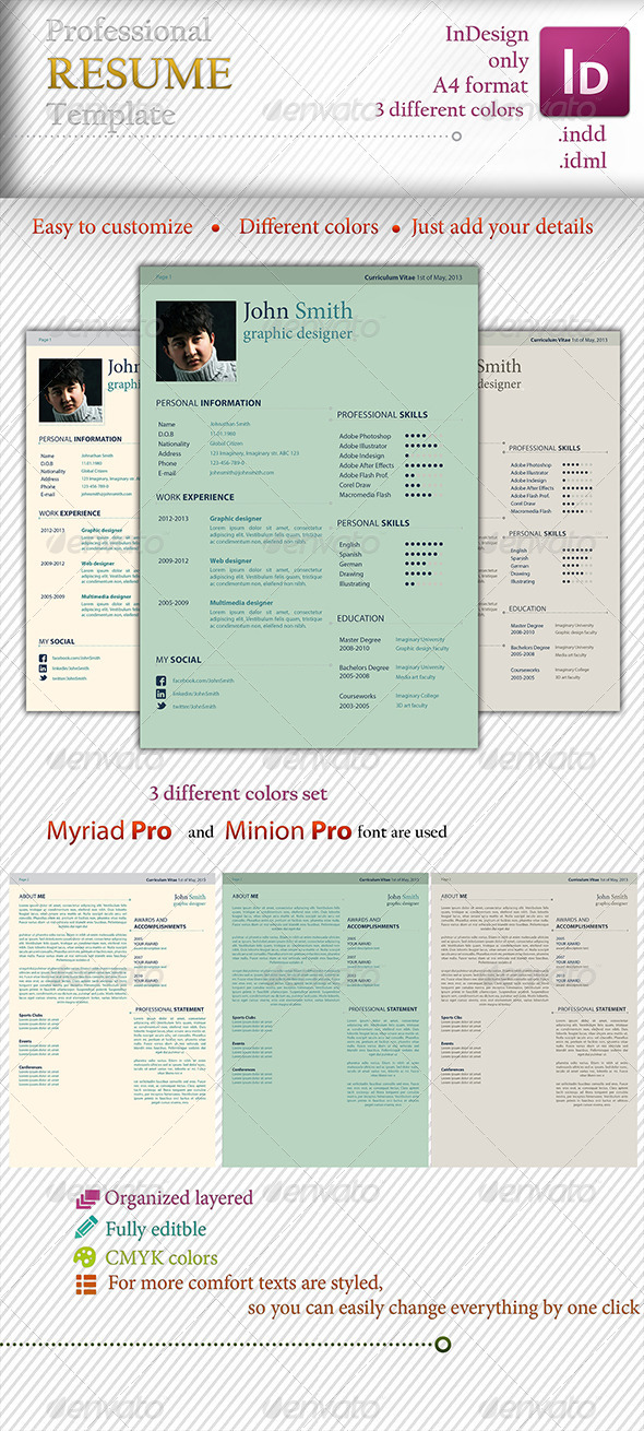 Professional Elegant Template - Resumes Stationery