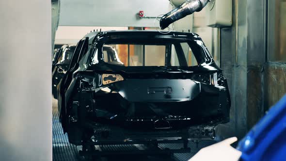 Factory Galvanizing of a Disassembled Car alt