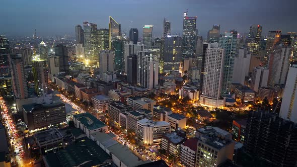 Manila, Makati District Philippines Skyline