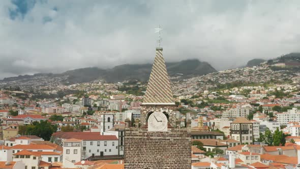 Picturesque Landscape with Volcanic Mountains Under Cloudy Sky alt
