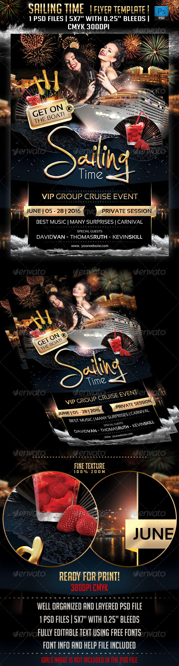 Sailing Time Flyer Template - Flyers Print Templates
