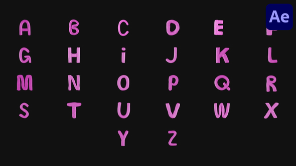 Plasticine Animated Typeface | After Effects Elements template preview