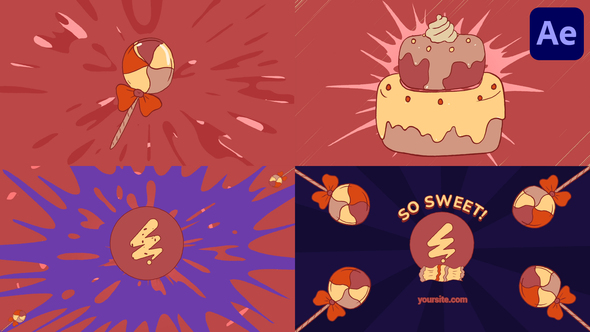 Sweet Morphing Logo for After Effects Logo Stings template preview