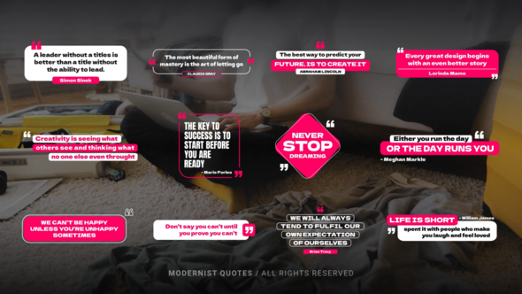 Modernist Quotes | After Effects Titles template preview