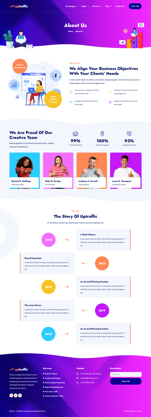 Uptraffic - Digital Marketing Agency Elementor Pro Template Kit