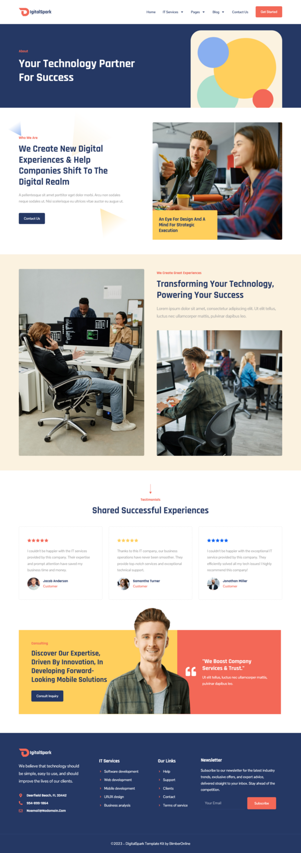 DigitalSpark - IT Services Elementor Pro Template Kit