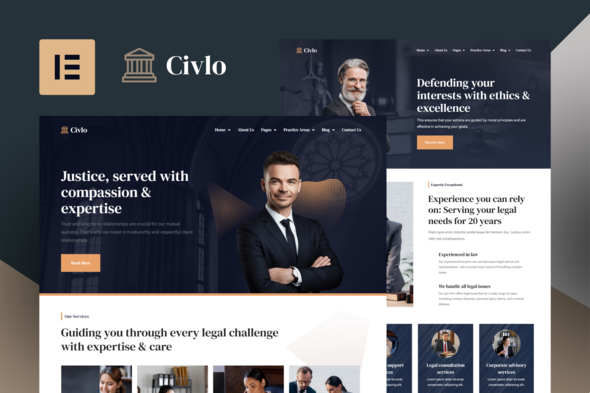 Civlo - Lawyer & Law Office Elementor Pro Template Kit