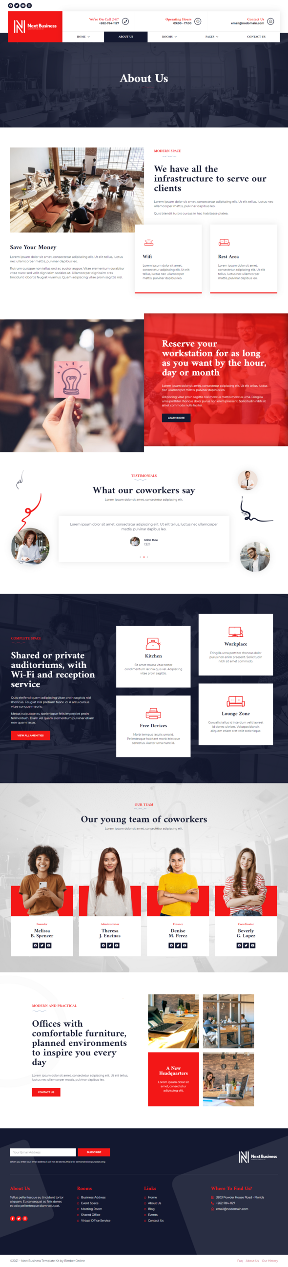 Next Business - Coworking Space Elementor Pro Template Kit