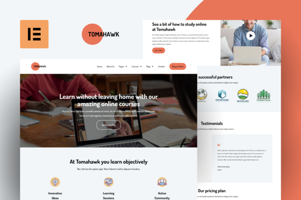 Tomahawk - Online Courses Elementor Pro Template Kit