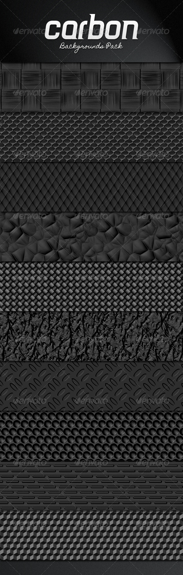 Carbon Backgrounds Pack - Patterns Backgrounds