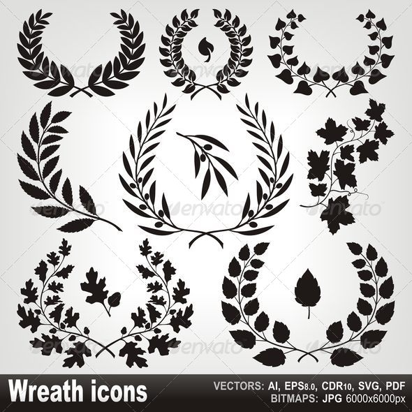 Wreath Icons - Flourishes / Swirls Decorative