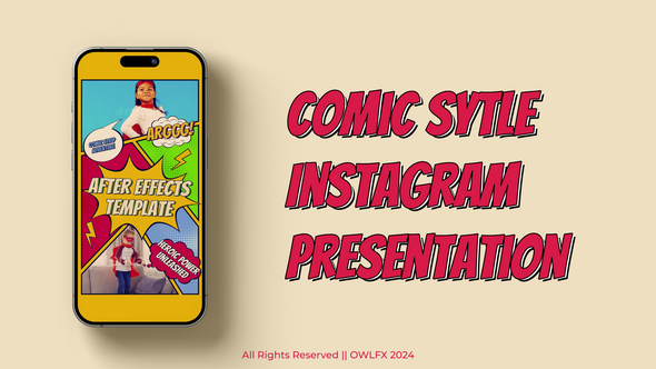 Comic Style Instagram Reels and Story Opener Openers template preview