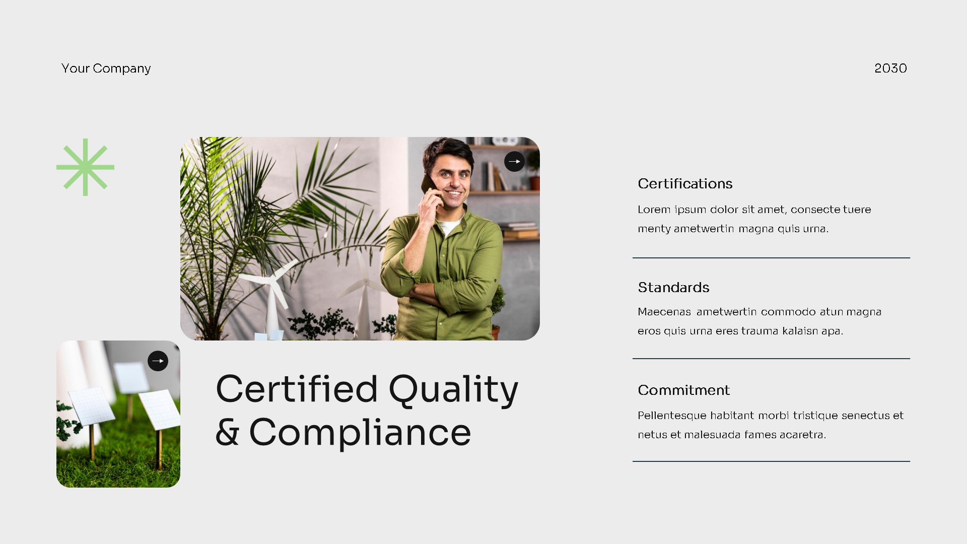 White Green Modern Green Tech Company Profile Google Slide Presentation ...