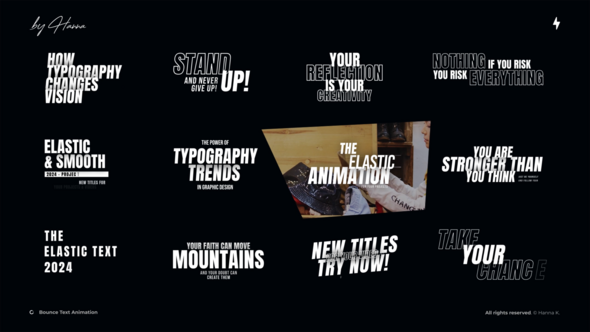 Bounce Text Animation - AE Titles template preview