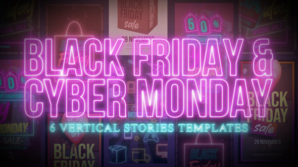Black Friday and Cyber Monday Stories Product Promo template preview