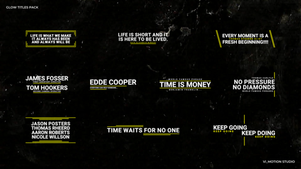 Glow Titles Titles template preview