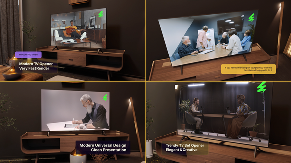 Modern TV Screen Opener Openers template preview