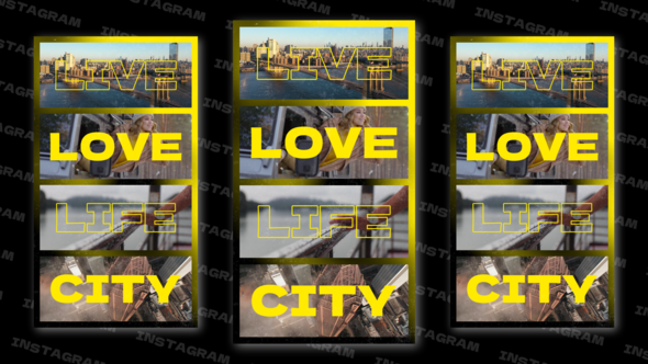 Instagram Stories Video Displays template preview