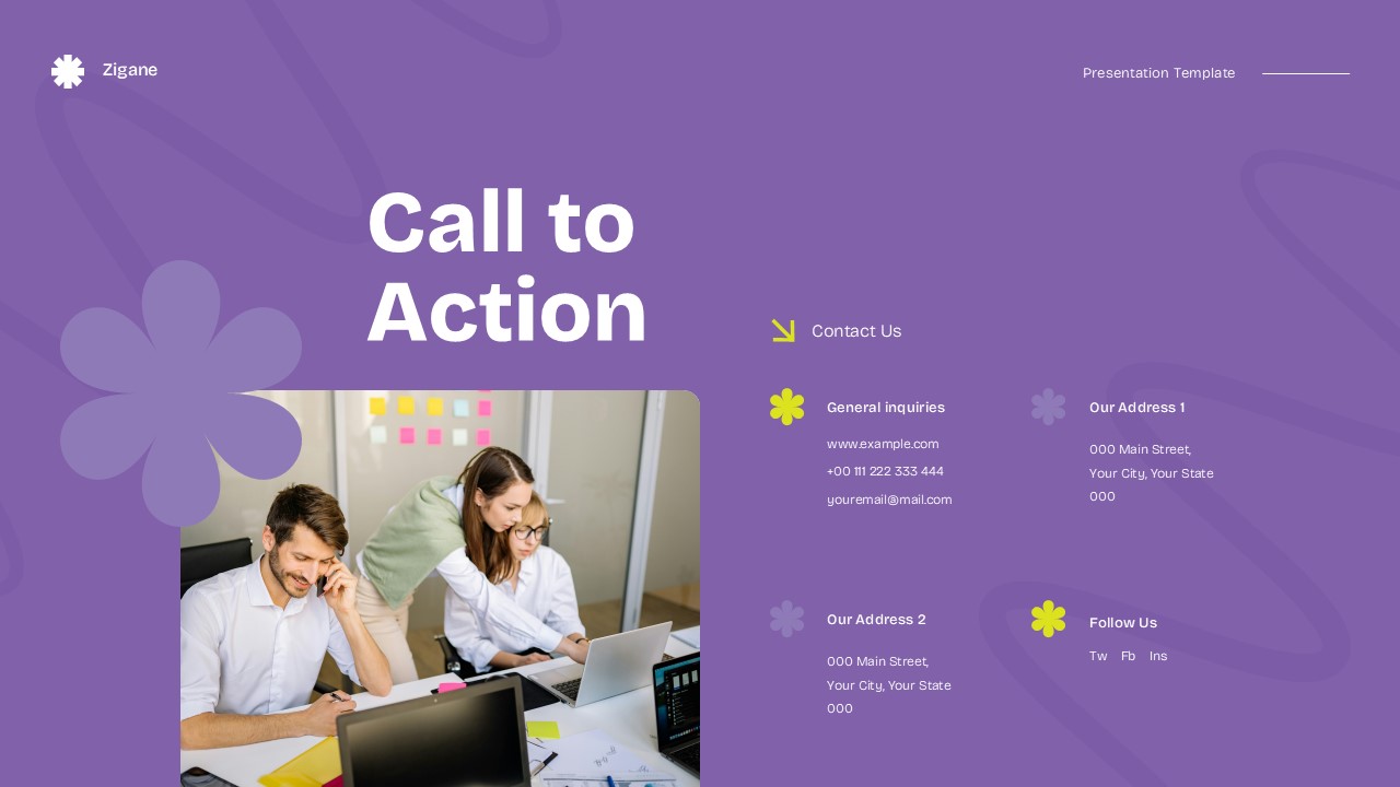 Purple Yellow Modern Startup Business Plan GSL Presentation ...