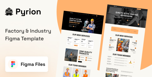 Pyrion - Factory & Industry Figma Template