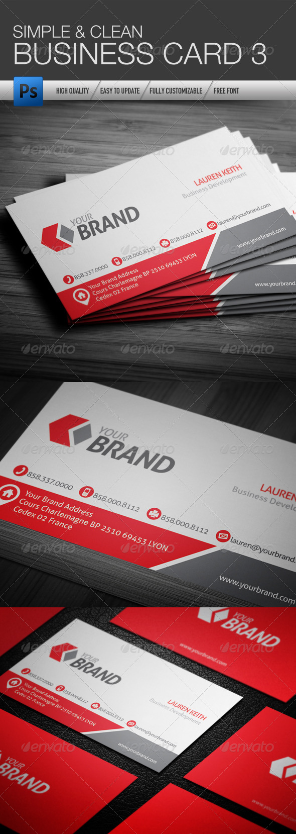 Simple and Clean Business Card 3 - Business Cards Print Templates