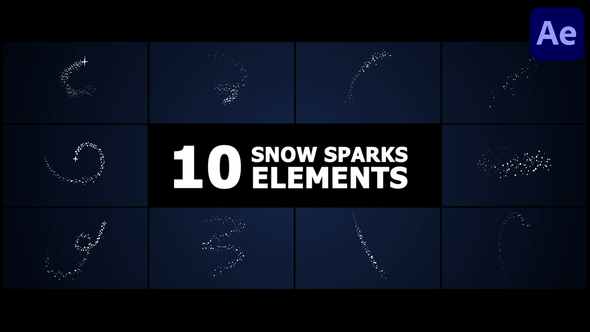 Snow Sparks Elements | After Effects Elements template preview