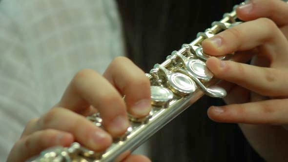 Hands Playing Wind Instrument 3