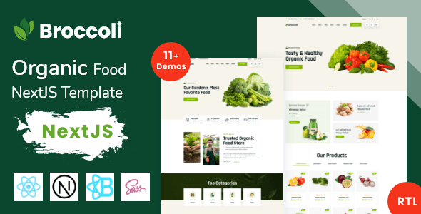 Broccoli - Organic Food Ecommerce React NextJS Template