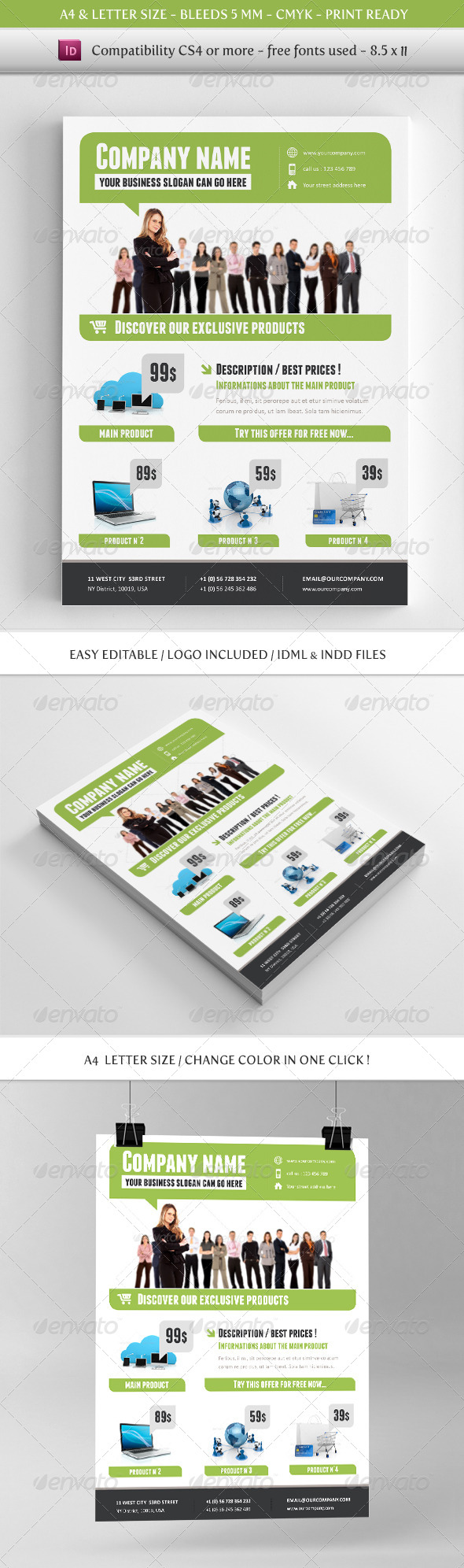 Corporate & Business Commerce Flyer Template - Commerce Flyers