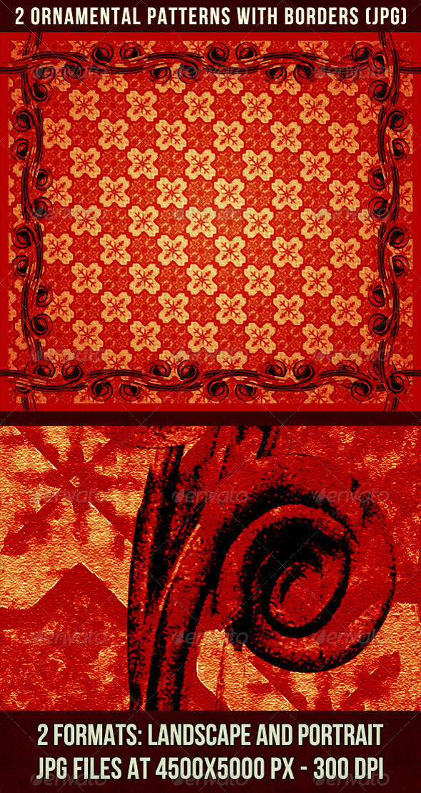 Ornamental Patterns with Borders - Patterns Backgrounds