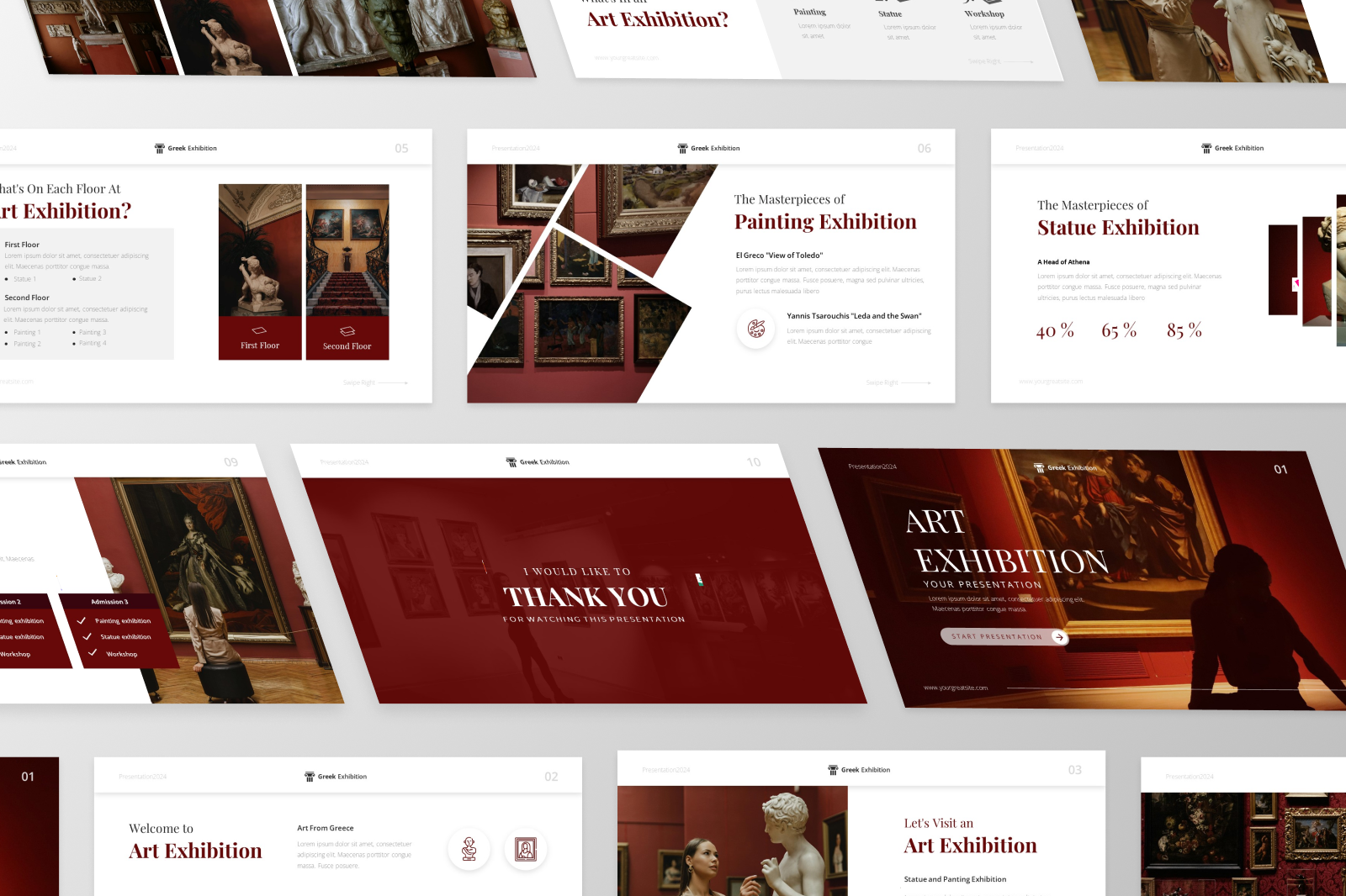 Art Exhibition Google Slide Template, Presentation Templates | GraphicRiver