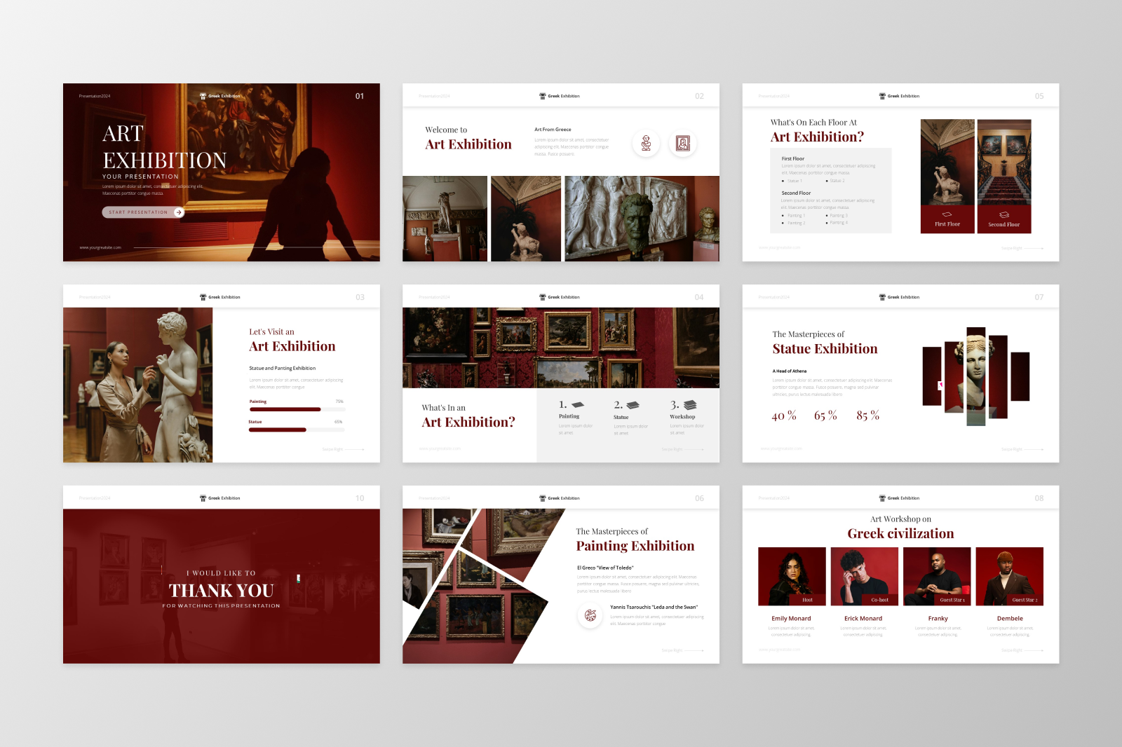 Art Exhibition Google Slide Template, Presentation Templates | GraphicRiver