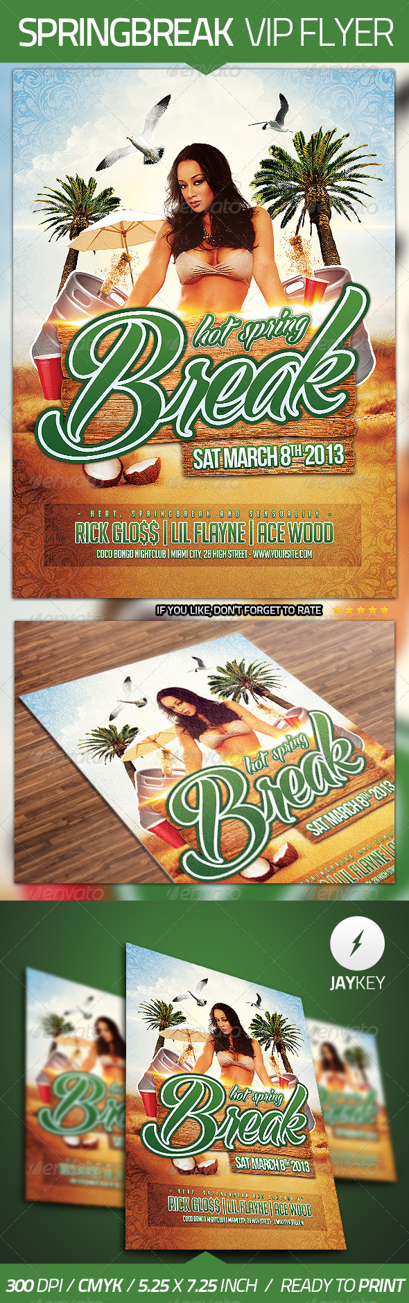 Spring Break Flyer Template