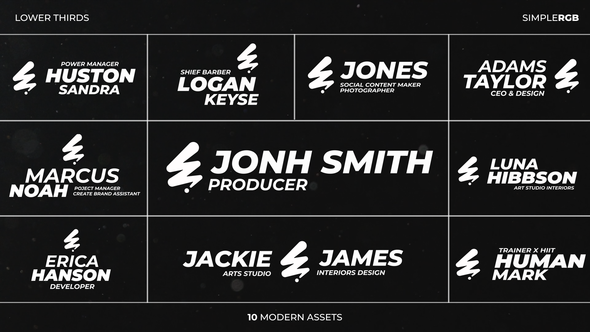 Logo Lower Thirds Elements template preview