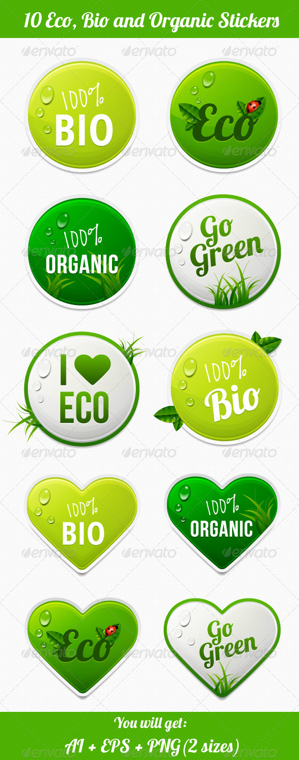 Eco Stickers - Badges & Stickers Web Elements