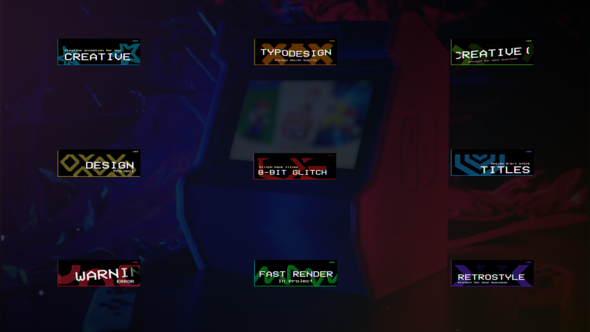 8-Bit Titles Titles template preview