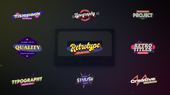 Retro Titles Titles template preview