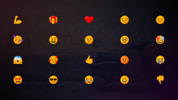 Animated Emoji vol.01 Elements template preview