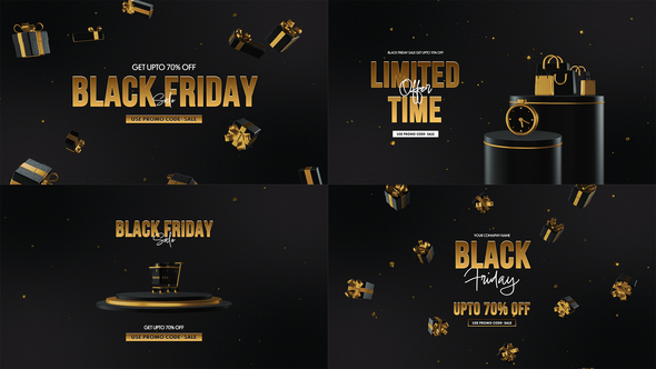 Black Friday Sale Pack Product Promo template preview