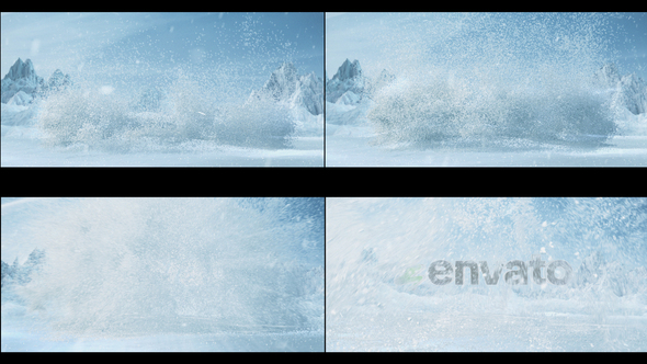 Snow Blow | Frost Winter Blizzard Logo Logo Stings template preview