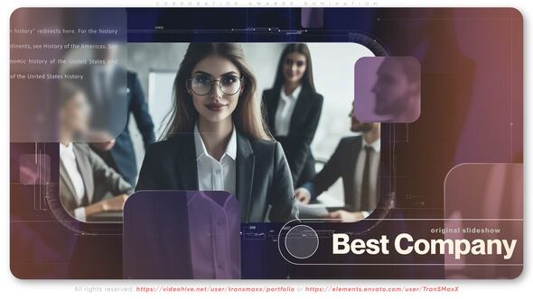 Corporation Awards Nomination Video Displays template preview