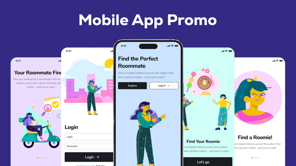 Mobile App Promo Product Promo template preview
