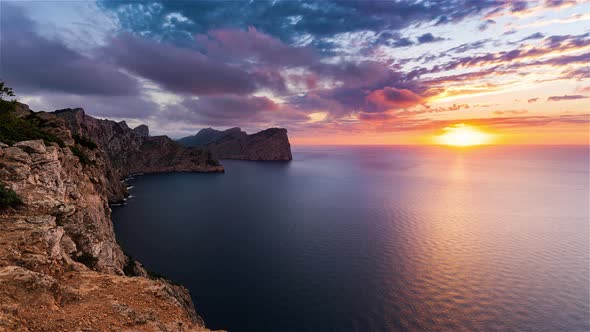Formentor Spain Timelapse / The Shore of Formentor at Sunset