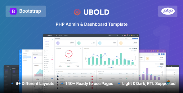 UBold - PHP Admin & Dashboard Template